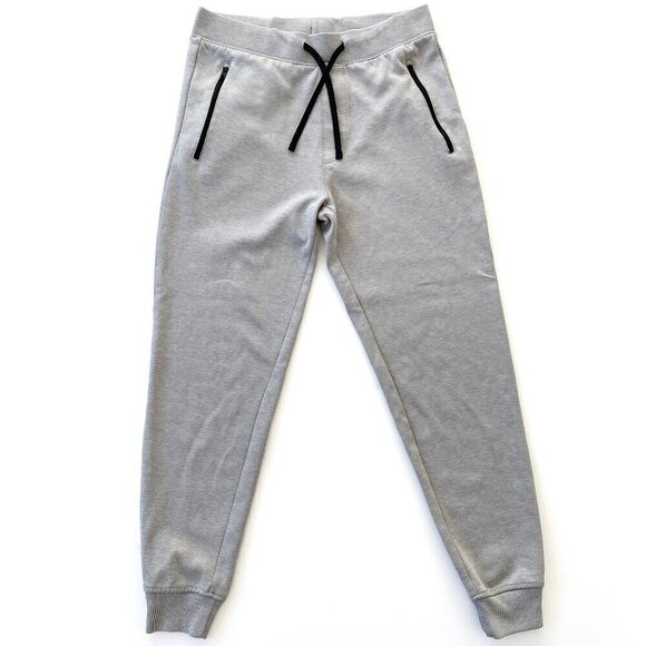 J.Crew Mens Gray Joggers Sweatpants 27" Inseam Zipper Pockets Activewear Size S - Picture 1 of 9
